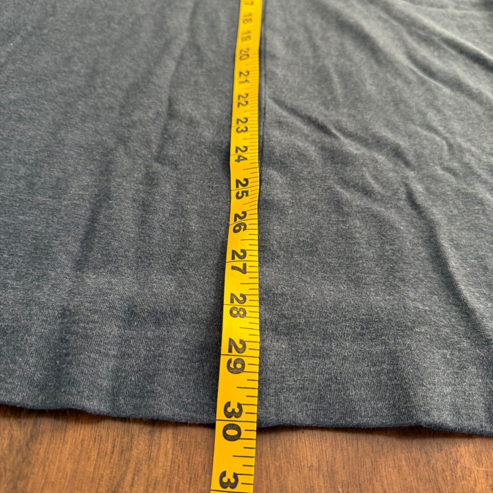 Madewell Gray Bell Sleeve Shift Dress Heather Knit S Minimalist Neutral Office - Picture 8 of 9